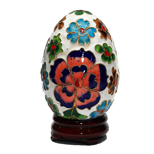 Ei L, Osterei, Deko, Cloisonne Emaille, 0468